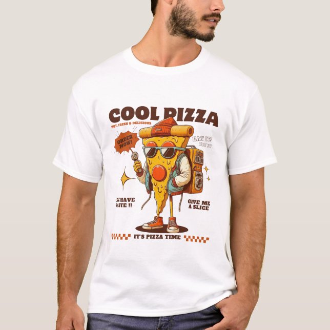 Coole Pizza T-Shirt (Vorderseite)