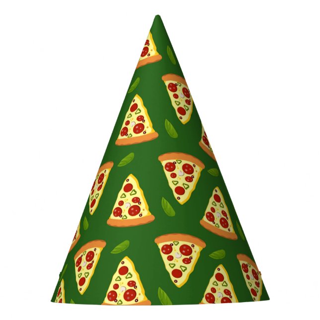 coole Pizzaliebhaber Partyhütchen (Vorderseite)