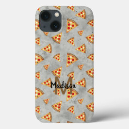 Coole Pizzaslicen Vintages graues Muster Monogram Case-Mate iPhone Hülle
