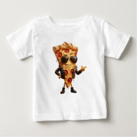 Coole Pizzastück-Maskottchen in Lederjacke Kunst