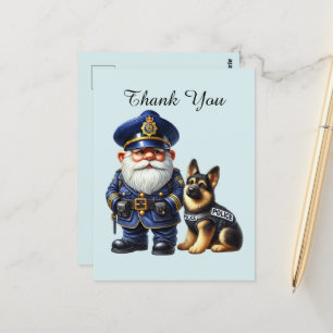 Coole Polizei danke Postkarte