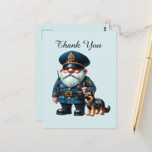 Coole Polizei danke Postkarte