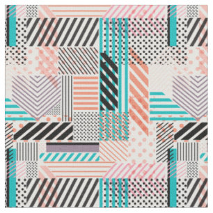 Coole Polka Dosen und Streifen Retro Abstrakt Stoff