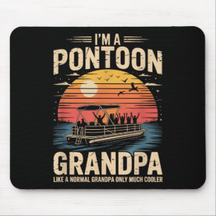 Coole Pontoonboot-Kunst für Opa Männer Bootfahren Mousepad