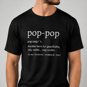 Coole Pop Pop Definition Lustiger Großvater Zitat T-Shirt