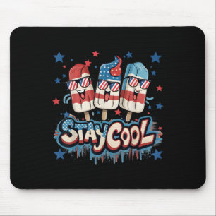 Coole Popsicle Shirt Boys Men 4. Juli Amerika Mousepad