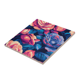 Coole portugiesische Rose Keramik Tiles für die Wo Fliese