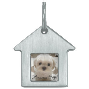 Coole Princess Tag Dog Square Gerahmt Pet Tag Tiermarke