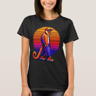Coole Proboscis Affe Moderne Sunset Re T-Shirt