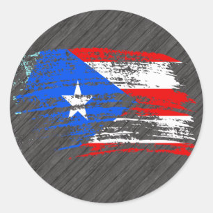 Coole puertorische Fahne Runder Aufkleber