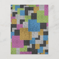Coole Quadrate formen abstrakte Kunst Glitzer Glan