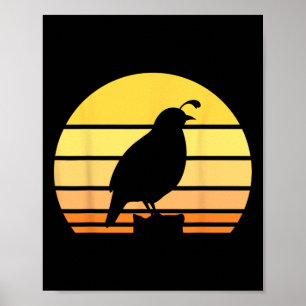 Coole Quail Art Men Bird Hunter Quail Upland Poster