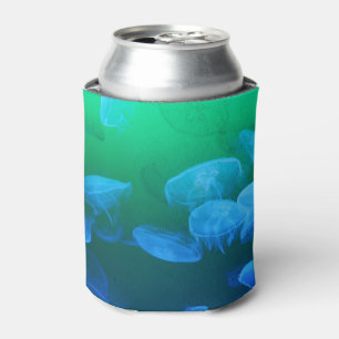 Coole Quallen Grün Blau Gradient Dosenkühler