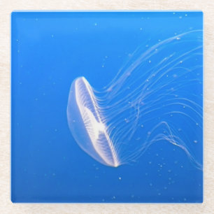Coole Quallen Tentacles Bright Blue Water Glasuntersetzer