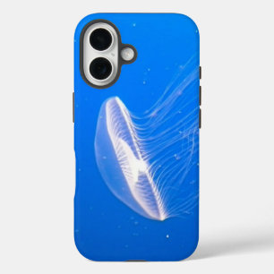 Coole Quallen Tentacles Bright Blue Water iPhone 16 Hülle