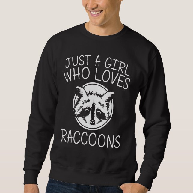 Coole Raccoon Kunst, Dichtung und Musik Sweatshirt (Vorderseite)