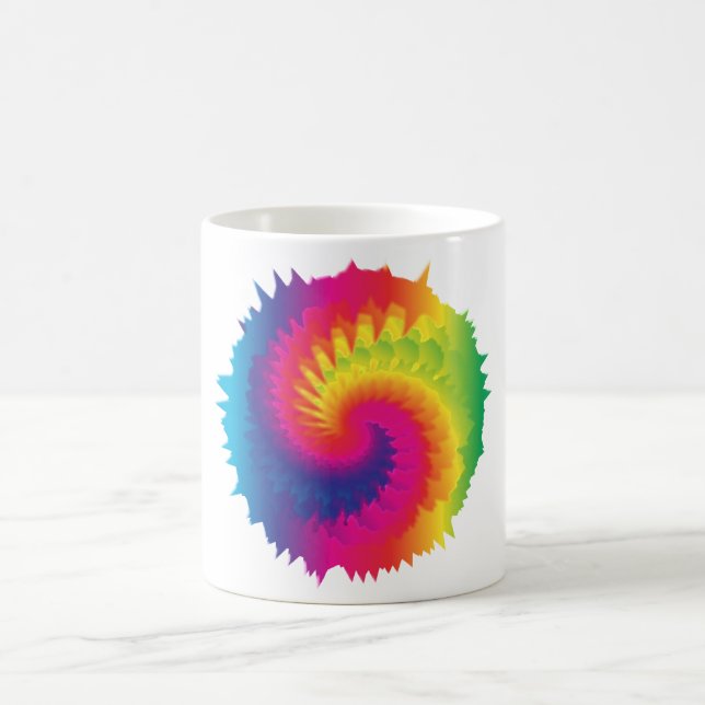 Coole Rainbow-Gefärbte Krawatte Kaffeetasse (Mittel)