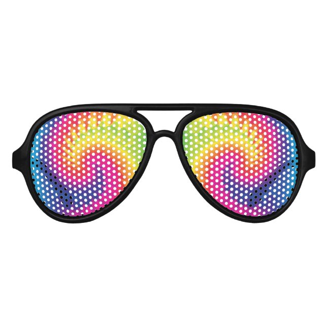 Coole Rainbow-Gefärbte Krawatte Partybrille (Vorderseite)