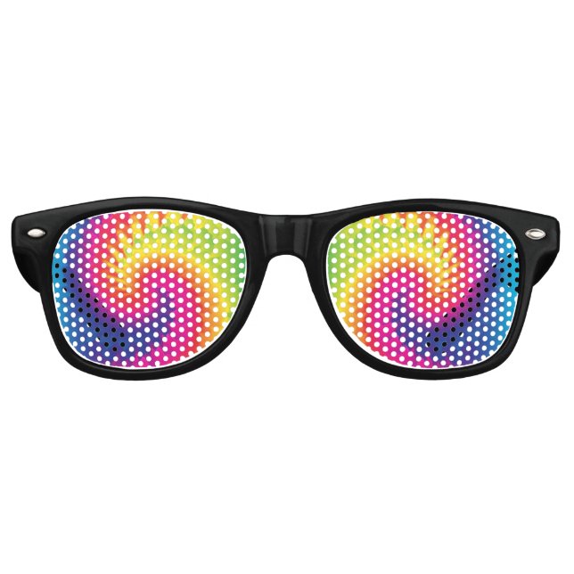 Coole Rainbow-Gefärbte Krawatte Partybrille (Vorderseite)