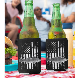 Coole Raubfischerei unter amerikanischer Flagge Dosenkühler