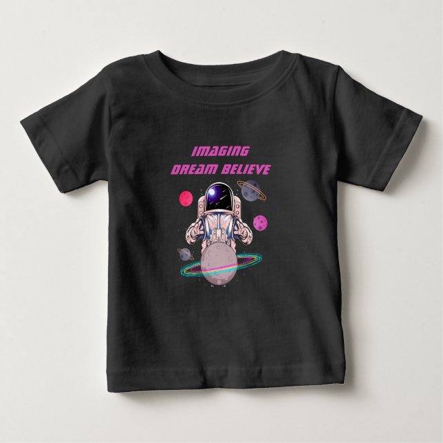 Coole Raumflugplanets Baby T-shirt (Vorderseite)