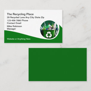 Coole Recycelnd Services Modernes Business Card De Visitenkarte