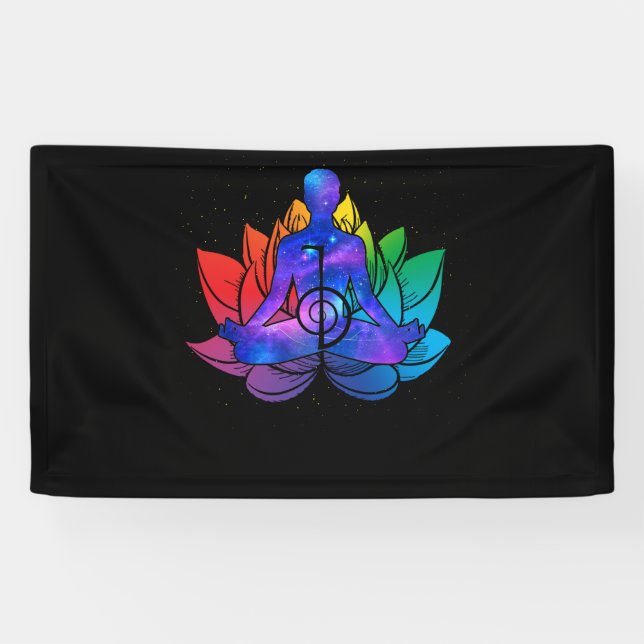 Coole Reiki Medizin Lotus Aura Banner (Horizontal)
