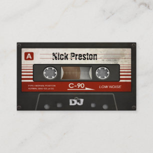 Coole Retro Audiokassette   DJ beruflich Visitenkarte