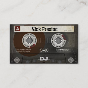 Coole Retro Audiokassette   DJ beruflich Visitenkarte
