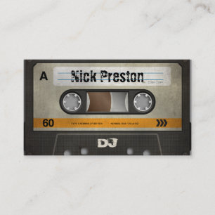 Coole Retro Audiokassette   DJ beruflich Visitenkarte