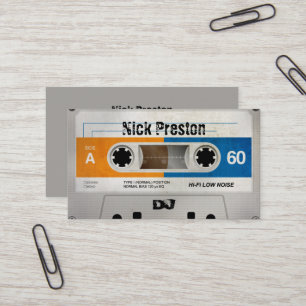Coole Retro Audiokassette   DJ beruflich Visitenkarte