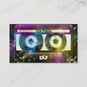 Coole Retro Audiokassette   DJ beruflich Visitenkarte
