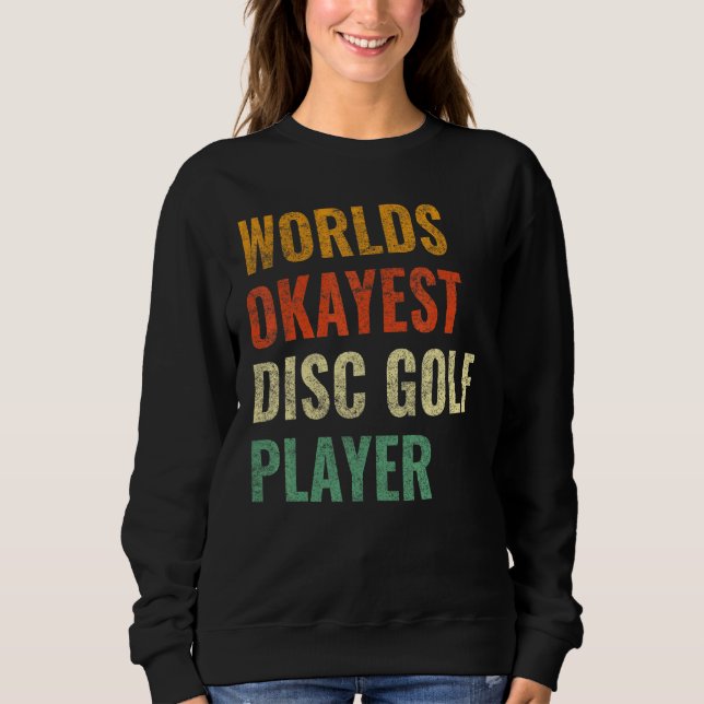 Coole Retro-Disk Golf Sport 3 Sweatshirt (Vorderseite)