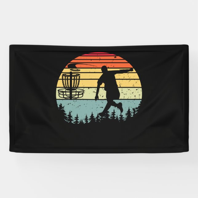 Coole Retro Disk Golf Sport Vintag Banner (Horizontal)
