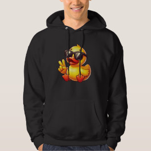 Coole Retro Gelbe Ente in Sonnenbrille 70er 80er 9 Hoodie
