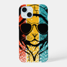 Coole Retro-Katze mit Sonnenbrille
