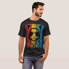 Coole Retro-Katze mit Sonnenbrille T-Shirt