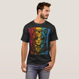 Coole Retro-Katze mit Sonnenbrille T-Shirt