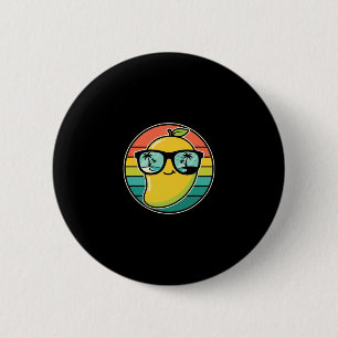 Coole Retro-Mango-Frucht-Kostüm-Sungles-Tropischer Button