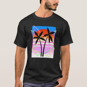 Coole Retro Palm Tree Island Vapor Wave Designs vo T-Shirt