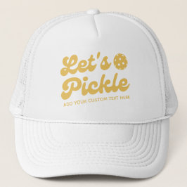 Coole Retro, Pickle Personalisiert Pickleball Truckerkappe