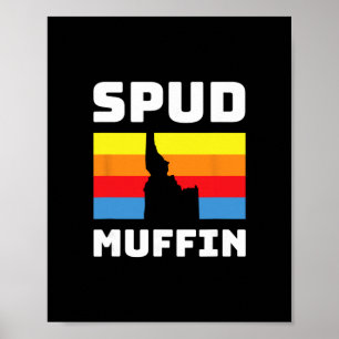 Coole Retro-Reise Idaho-Urlaub Kartoffeln Spud Muf Poster