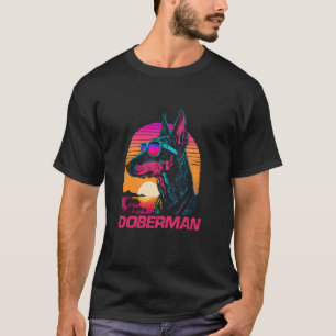 Coole Retro-Sonnenbrille Dobermann-Hund beim Sonne T-Shirt