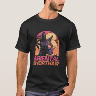 Coole Retro-Sonnenbrille Oriental Shorthair Ca T-Shirt