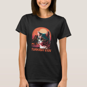 Coole Retro-Sonnenbrille Türkisch Van Katze T-Shirt