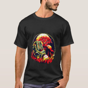 Coole Retro-Streetwear-Baseballhandschuh-Planet-Gr T-Shirt