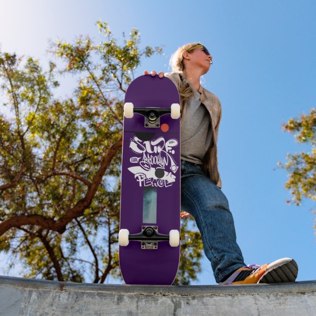 Coole Retro-Surf-Brooklyn-Frieden  Skateboard (Außenbereich 1)