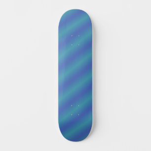Coole Retro verblasste blaue und grüne Ombre Strei Skateboard