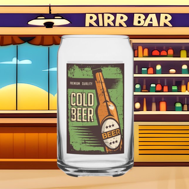Coole Retro-Vintage Bierliebhaber Dosenglas (Von Creator hochgeladen)