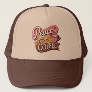 Coole Retro-Wort-Art Kaffee Truckerkappe